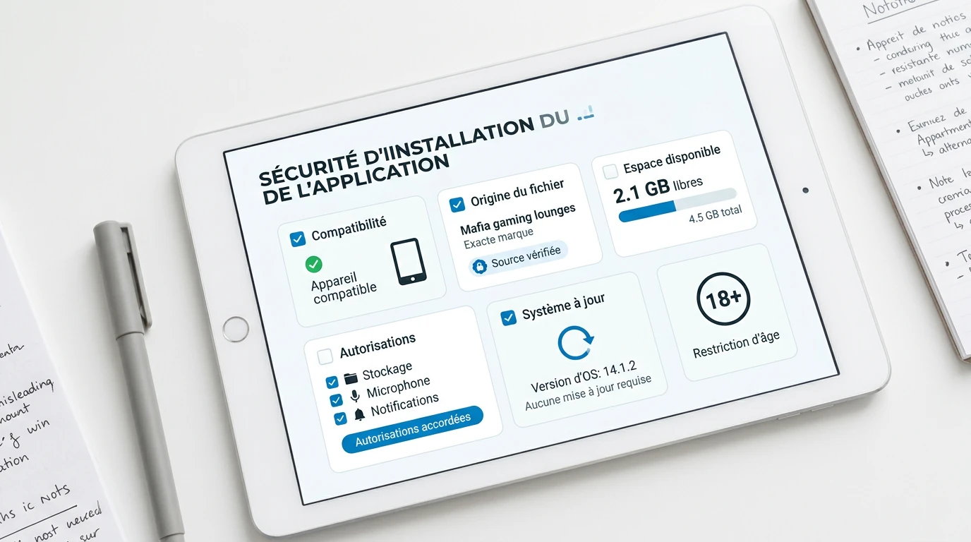 Checklist de sécurité avant installation
